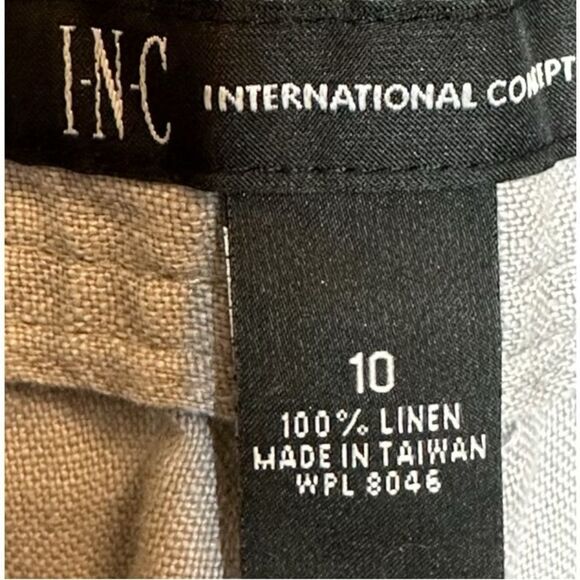INC International Concepts 100% linen  Gray Shorts size 10 - Picture 6 of 6